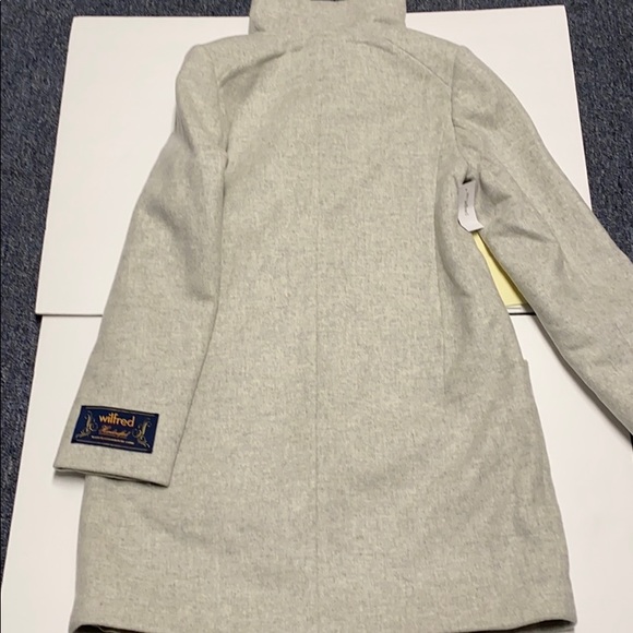 NWT Aritzia Wilfred the Cocoon Coat heather white - Picture 8 of 10